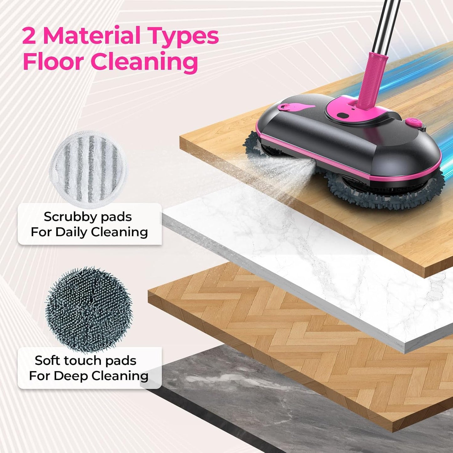 ScrubWiz 10-in-1 Steam Cleaner, Steam Mop & Detachable Handheld Steam Cleaner, 320ml Water Tank, 10s Fast Heating, Portable Steamer for Kitchen, Floor, Tiles, Window, BBQ Grill, Car, Bright White
