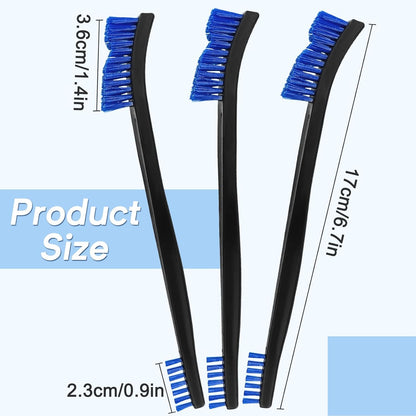 10 Pack 7Inch Double-Ended Gun Cleaning Brushes, Brass Wire Brush Set for Carbon & Copper Residues, All Purpose Metal Cleaning Kit with Nylon Handle