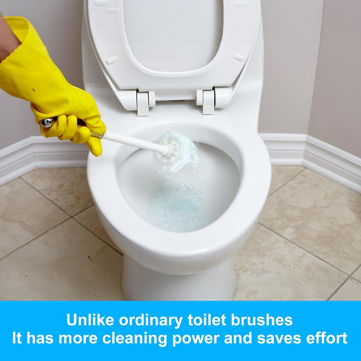 50 Pcs Disposable Toilet Brush Refills, Toilet Bowl Cleaning Wand Refills, Toilet Brush Replacement Head for Bathroom and Toilet Cleaning