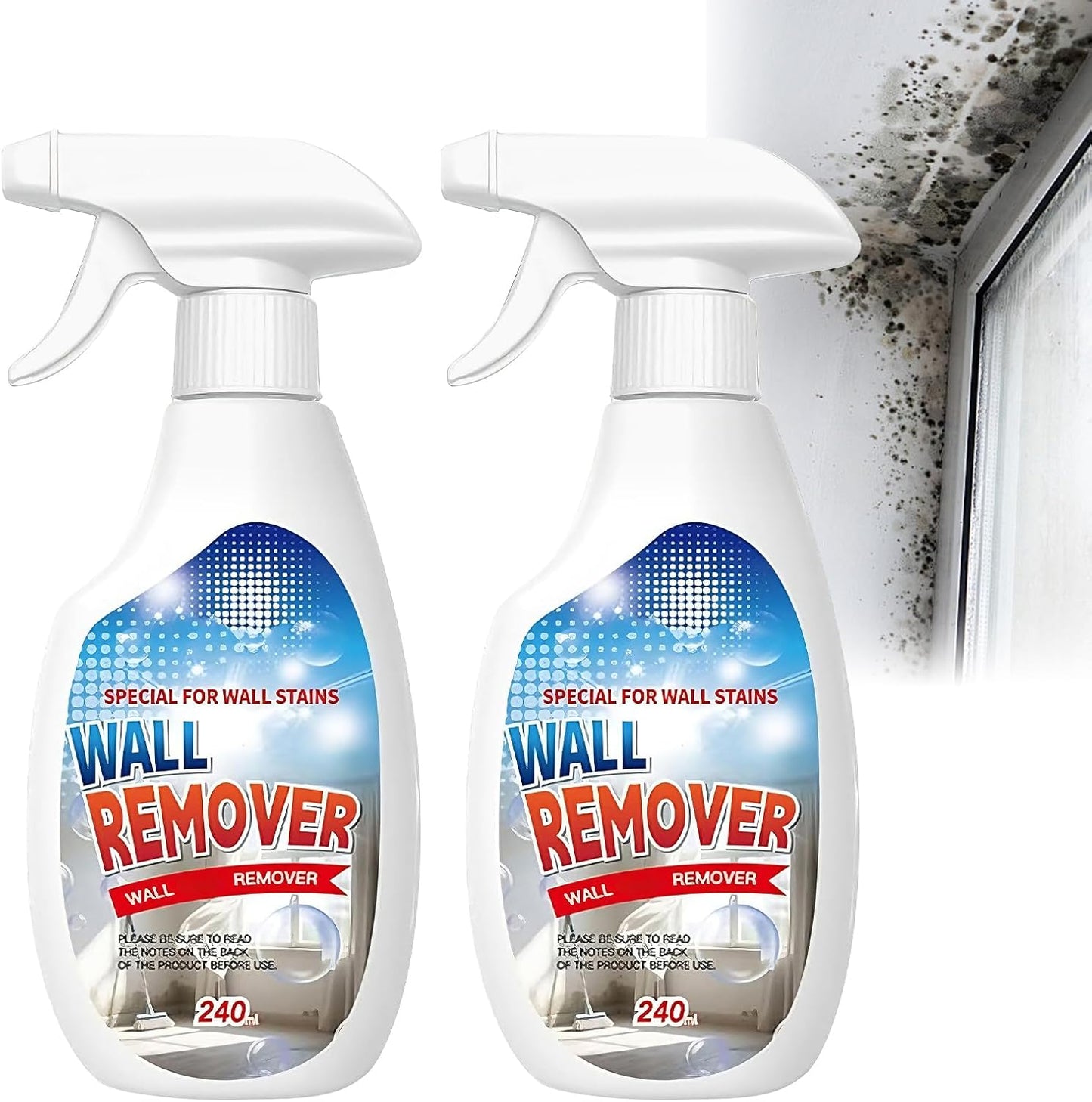 Highly Effective Removal Spray,Wall Cleaner Spray,Multi-Surface Cleaning Solution,Wall Cleaner for Wood,Tile,Fabric,Bathrooms,Kitchens - 8.12 Fl oz