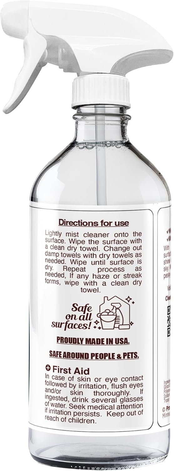 Degreaser Cleaner Heavy Duty Cleaning Spray 16 oz - Kitchen Cleaner for Stubborn Splatters, Stove Top, Grill, Drip Pans, & Oven Cleaner - Safe on All Surfaces - Fresh Scent