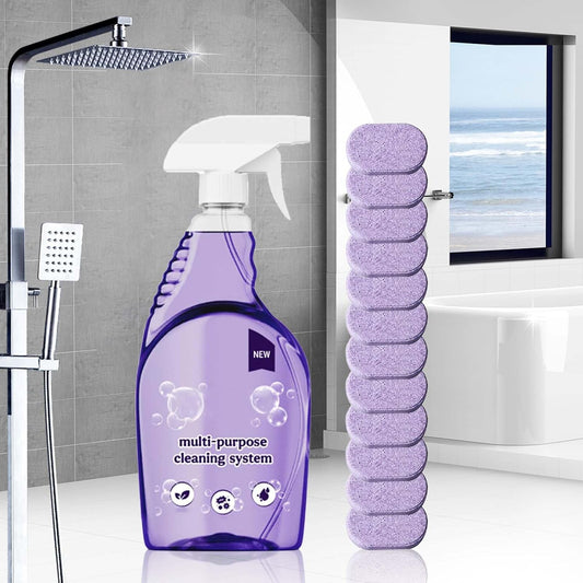 Clean Spray Cleaner for Ovens, Spray Oven Cleaner, Multi-Surface Cleaners with Concentrated Cleaning Tablets, Multi Purpose Cleaning for Ovens, for Kitchen,Bathroom (1 Bottle+12 Pcs)
