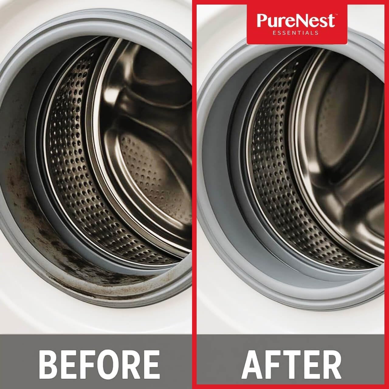 PureNest Super Easy Seal Stain Cleaner – No-Scrub Formula – Removes Stains from Seals, Sillicone Caulking, Shower Walls, Bathtubs, Refrigerator Gasket & Front Load Washer Seal – 5.3 oz