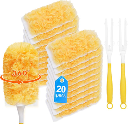 20 Count Duster Refill Compatible with Swiffer Hand Duster, Lavender Flavor Disposable Heavy Duty Duster Refills, Dusters Refills for Cleaning, Blinds & Ceiling Fan (Handle is Not Included)