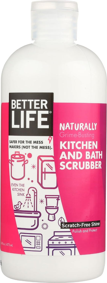 Better Life Sink Scrubber, Kitchen and Bath Cleaner, Tub and Tile Scrub, Stainless Steel and Granite Cleaner, 16 Ounce, Pack of 2