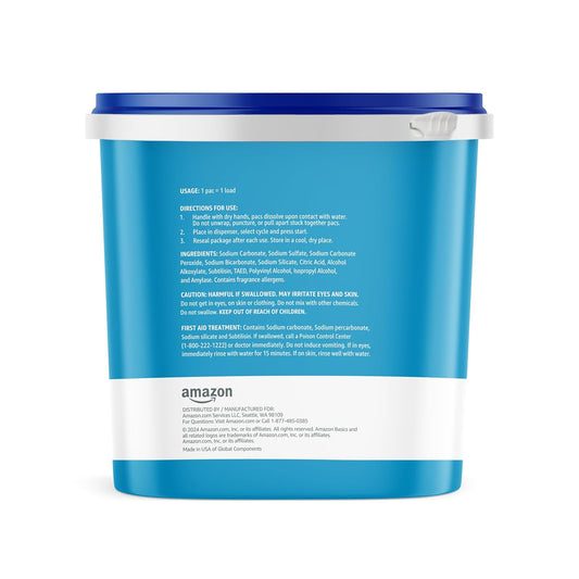 Amazon Basics Dishwasher Detergent Pacs, Fresh Scent, Cuts Grease, Rinses Clean, Removes 24HR Dried-On Stains, 85 Count (Previously Solimo)