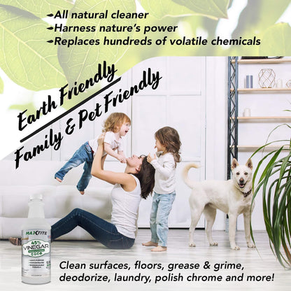 MAXTITE Ultra-Strength 45% Vinegar for Home & Garden Cleaning (32 oz Bottle)
