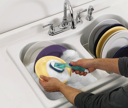 Scotch-Brite Non-Scratch Dishwand Kit, Includes 1 Wand & 8 Refill Pads, Keep Hands Out of the Mess, Blue