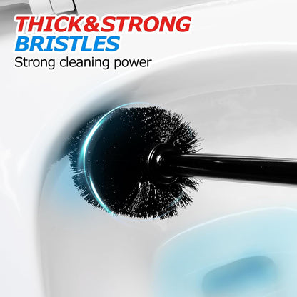 FORASTO 4Pack 2 in 1 Toilet Brush and Plunger Set, Extended Handle Plunger,Toilet Bowl Brush Plunger Set,Bathroom Cleaning Tools,Toilet Brush Plunger Combo,Cleaning Supplies, Cleaning Brush