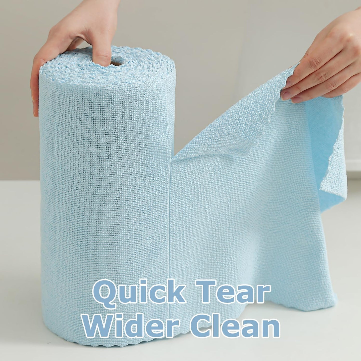 80 Pack Microfiber Cleaning Cloth Roll Reusable Paper Towels 12"x12" Tear Away Cloth, Microfiber Towels for Cars, Wash Cloths, Lint Free Dark Grey Rags for House, Kitchen,Window,Cleaning Supplies