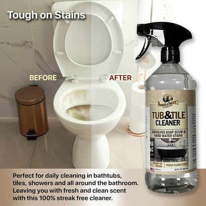 PARKER & BAILEY Tub & Tile Cleaner - Bathroom Cleaner Shower Cleaner Spray Tub Cleaner Soap Scum Remover for Shower Hard Water Stain Remover Household Cleaning Spray Multi Purpose Spray Cleaner, 32 Oz