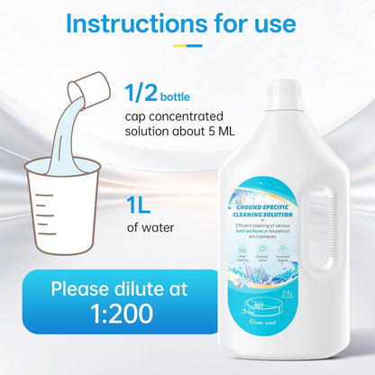 Nukisa 1L Sweet Orange Floor Cleaning Solution Compatible with Roborock&Eufy&iRobot&Ecovacs&Dreame&Shark, Fragrance Deodorization, Deep Cleans for Multiple Hard Floors, Suitable With All Robot Vacuum