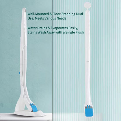 Disposable Toilet Brush, Toilet Bowl Brush and Holder with Cleaner Refill Pads, Wall-Mounted Toilet Brush,Toilet Brush Wand Starter Kit,1 Wand + 12 Refills(Flushable) + 1 Stand + 1 Hook