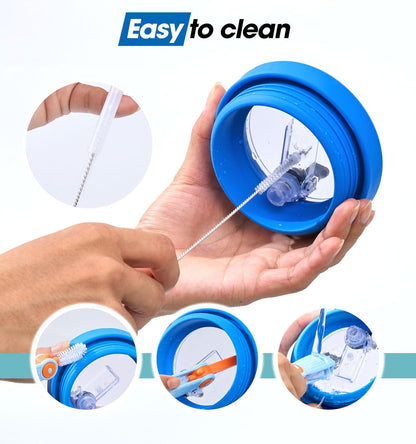 40 Oz Tumbler Flip Straw Lid Compatible with Stanley Quencher Cup, Anti Spill Replacement Cup Covers, Durable Silicone Leak Proof Lids with Cleaning Brush Set for Travel Storage