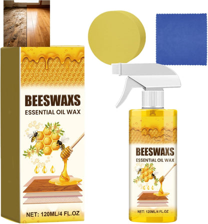 Beeswax Wood Polish Spray,Beeswax Essential Oil Wax,Bees wax Floor Polish Spray,2026 Wood Polishing Spray, For Furniture & Floors, Scratch Remover, Polish (1pcs)