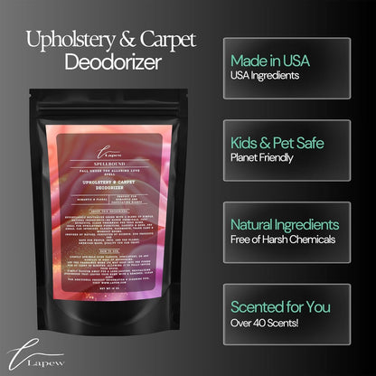 Lapew Black Sea Scented Cleaning Bundle | Carpet Deodorizer Powder (16 oz) & Mop Soap Concentrate (36 oz) | Pet-Friendly Odor Eliminator - Colors A