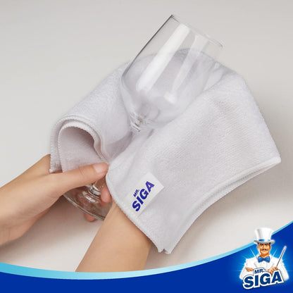 MR.SIGA Microfiber Cleaning Cloth,Pack of 12,Size:12.6" x 12.6"
