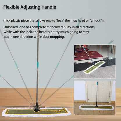 OFO 36inch Industrial Commercial Dust Mop 2 Sets //Heavy Duty Dust Mop // 63inch Length Stainless Steel Handle //Easily Clean Large Area Factory,Shopping Mall,Garage