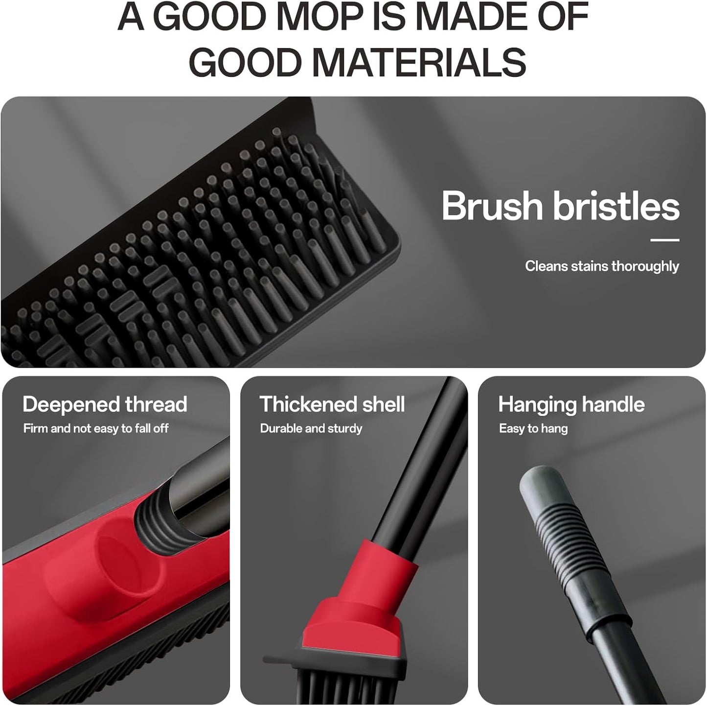Pet Hair Rubber Broom with Squeegee for Carpet,Fur Remover Broom Carpet Rake for Pet Hair Removal, with 50" Long Handle