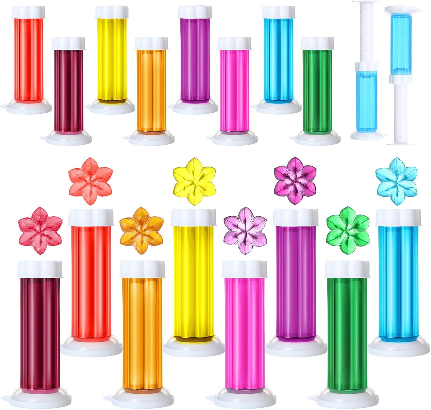 6 Pcs Toilet Gels 84 Count 1 Kind Flower Stamp Bowl Gel Scent Toilet Stain Removal Cleaner Air Freshener Flower Stamps Pack for Bathtubs Bathroom