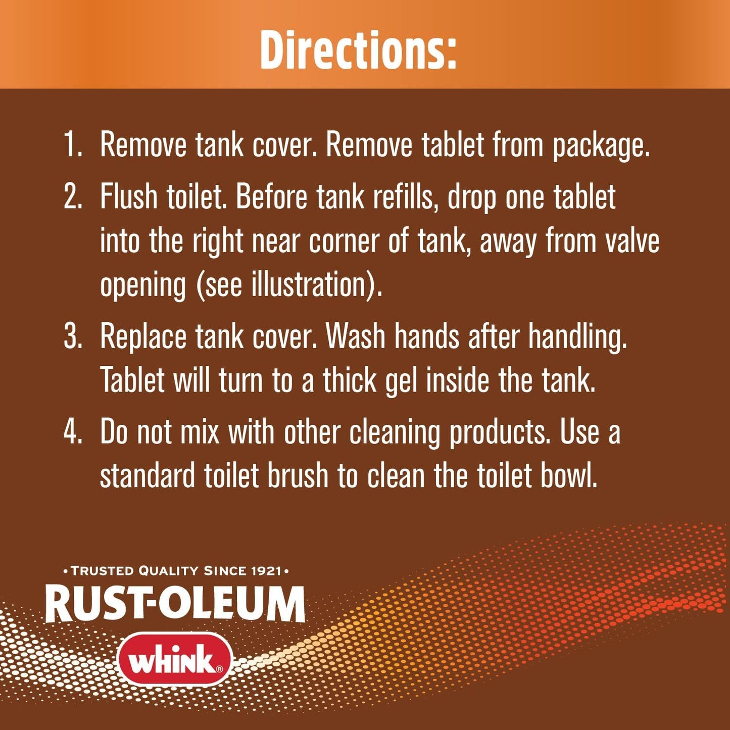 Rust-Oleum RustGuard Rust Stain Remover | Heavy-Duty Iron Stain Remover & Toilet Bowl Cleaner For White & Colored Toilets | 2 Tablet Box