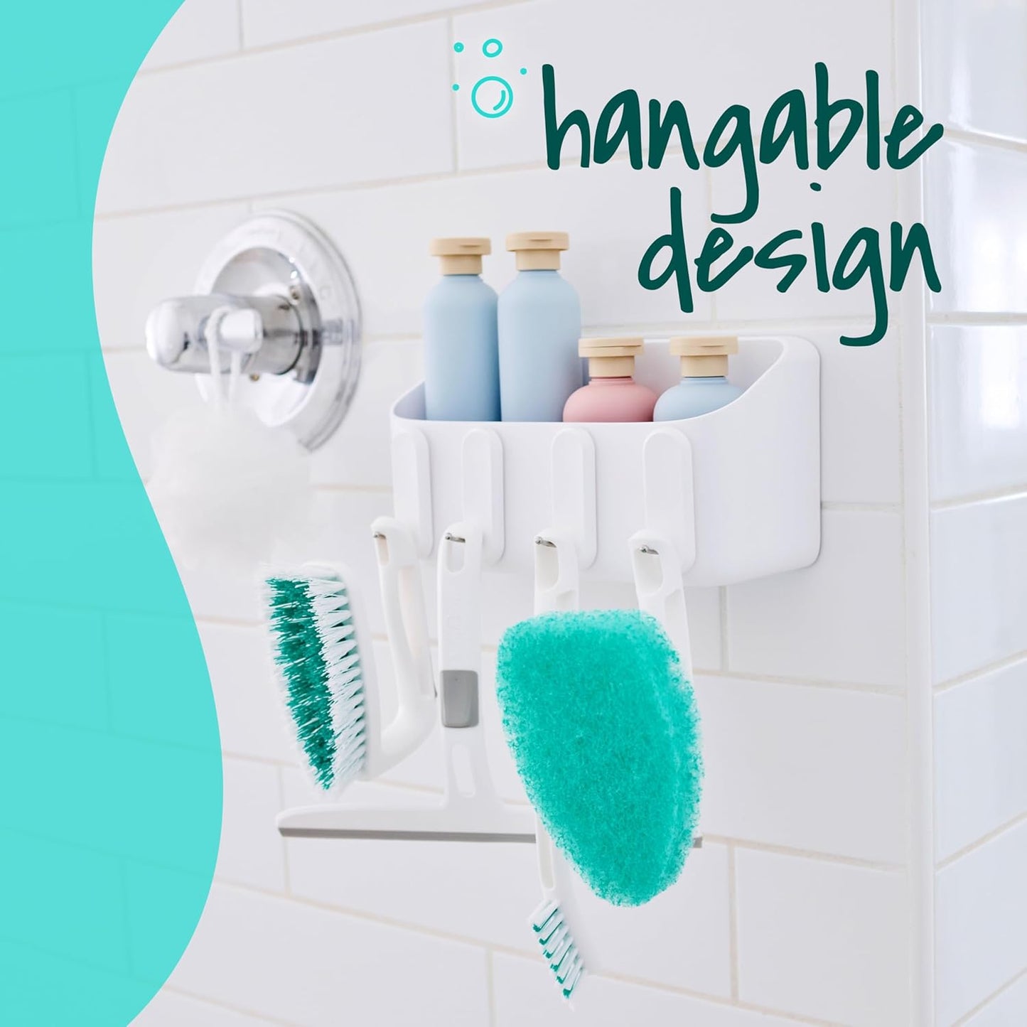 Scotch-Brite All Purpose Brush – Durable Bristles for Tile Floors, Walls, Shower Doors, Tubs & Bathroom Fixtures, Ergonomic Non-Slip Handle, Multi-Surface Cleaning Tool, Easy to Rinse & Store, 1 Count