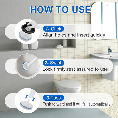 100pcs Toilet Wand Refills Compatible with Clorox | Disposable Replacement Brush Heads for Effortless Cleaning (No Handle Included)