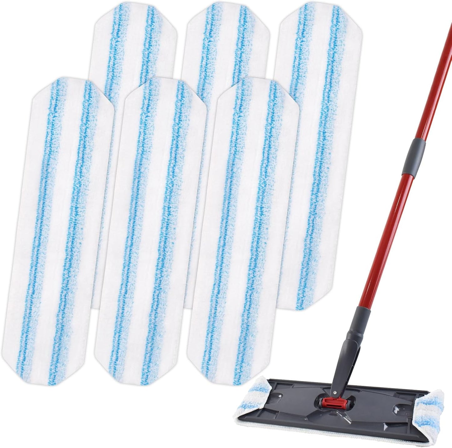 Mop Replacement Pads for OCedar H2prO Flat Mop System, 3 Pack Mop Pads for Ocedar H2prO Flat Mop, Microfiber Mop Heads Replacements for OCedar H2pro, Reusable Mop Refills Safe on Various Floors