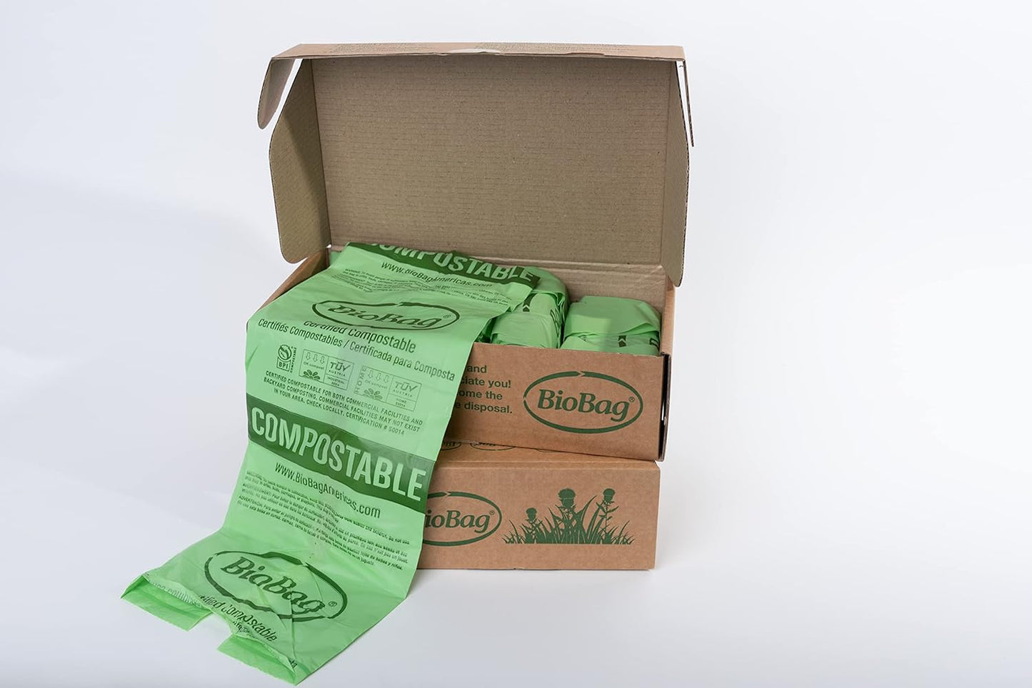 3 Gallon Compostable Food Scrap Bags by BioBag, 100 Count, BPI Certified, Meets ASTM D6400 Standards, Made in USA, Kitchen Trash Bin Liners