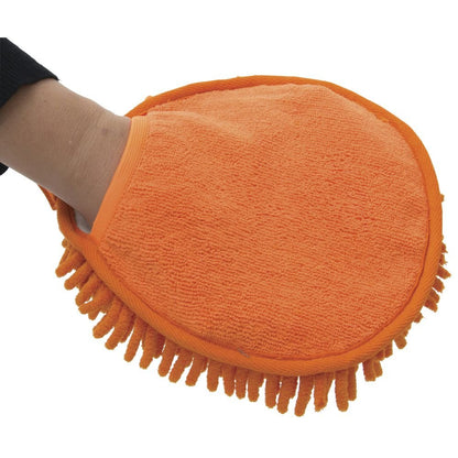 HUBERT Dusting Mitt Orange Chenille - 8"L x 9"W 3 Per Pack