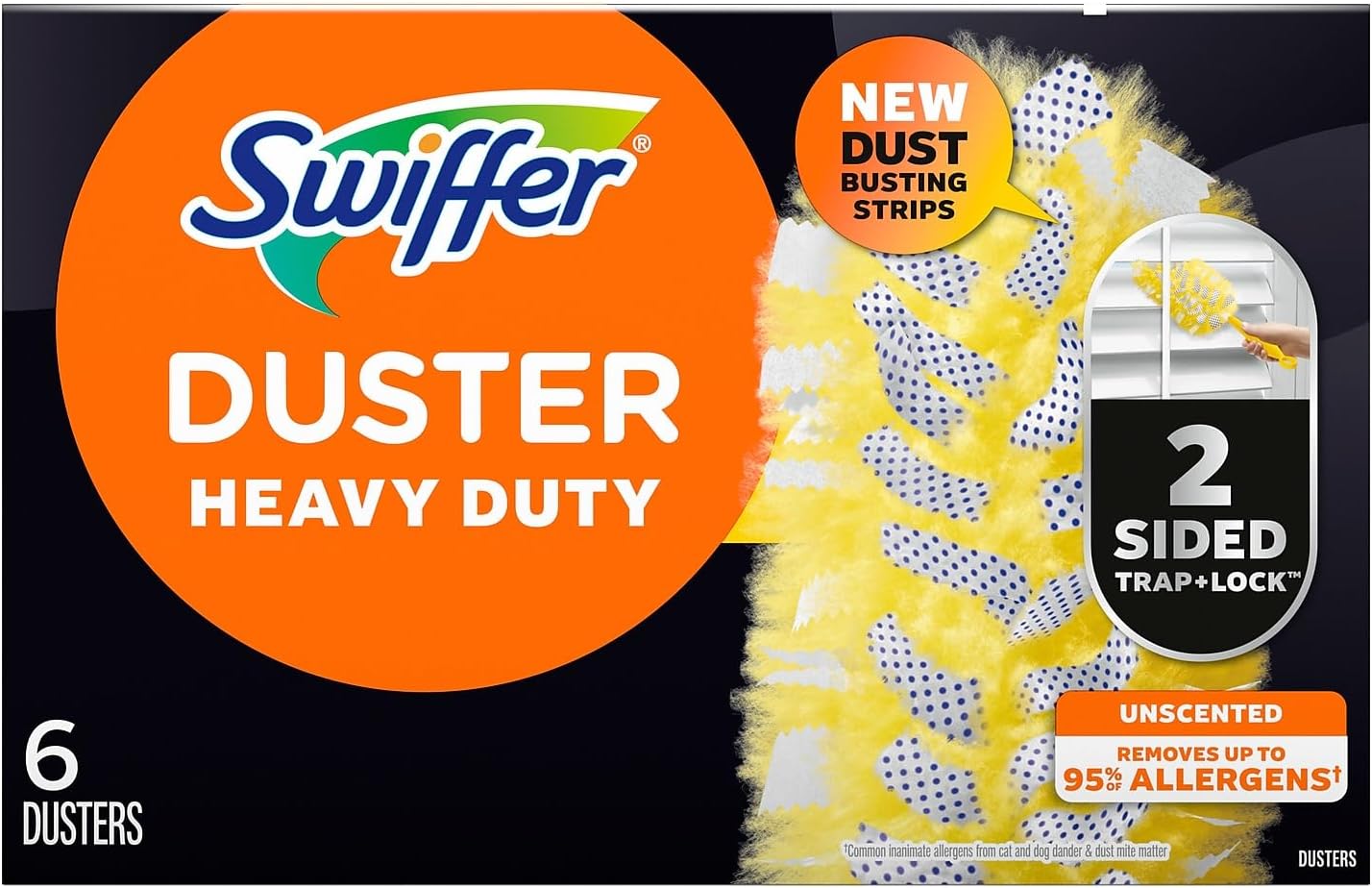 Swiffer 21620BX 360 Dusters Refill, Dust Lock Fiber, Yellow, 6/Box