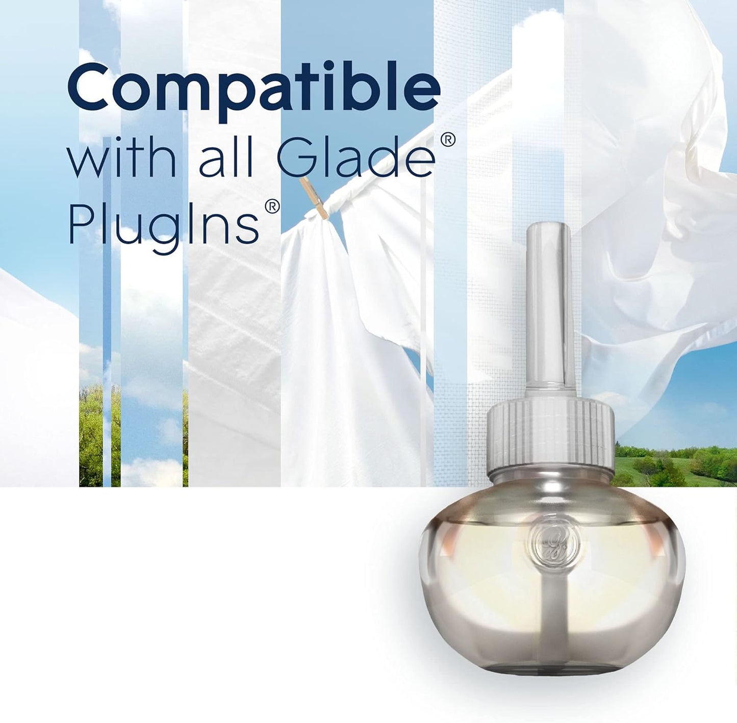Glade PlugIns Refills Air Freshener, Scented and Essential Oils for Home and Bathroom, Cashmere Woods, 6.7 Fl Oz, 10 Count