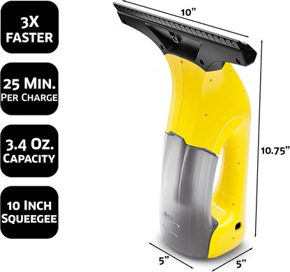 Kärcher WV 1 Electric Window Vacuum Squeegee 10" - Perfect for Showers, Mirrors, Glass, and Countertops - Electric Squeegee