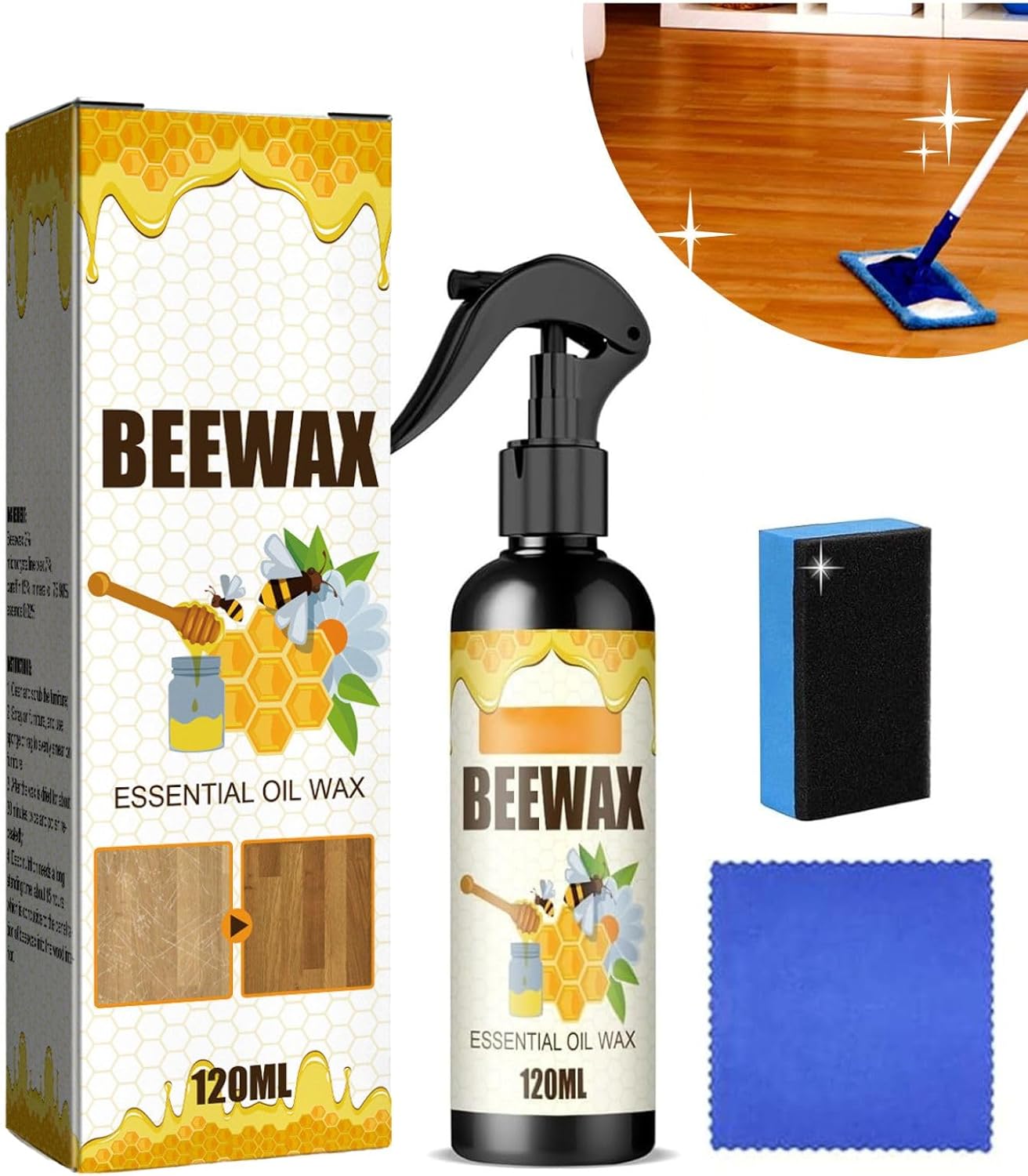 QUAAM Beeswax Spray, Beeswax Spray Furniture Polish, Original Furniture Polish