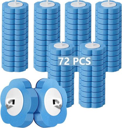 Disposable Toilet Brush， 2 Pack Toilet Wand and Holder with 54 Cleaner Refills Disposable Toilet Cleaning System Cleaner Pads for Toilet Bowl，Bathroom Cleaning，Sink，Bathtub - White