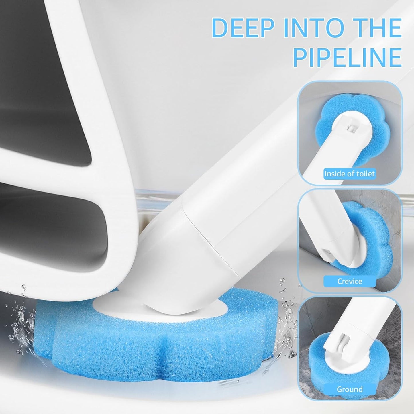 72PCS Disposable Toilet Cleaning Brush Wand Cleaner Refills, Contains Only the Brush Head, Disposable Toilet Cleaning Pads, Bathroom Toilet Bowl Brush and Holder Set (Refills)