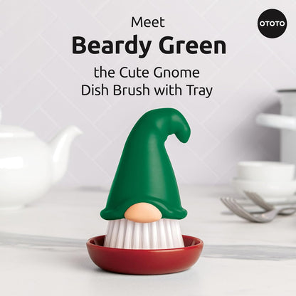 New! Beardy Gnome Dish Brush by Ototo - Dish Scrub Brush, Gnomes, Quirky Gifts, Dish Brush, Cute Kitchen Accessories, Funny Kitchen Gadgets, Vegetable Brush, Cute and Useful Gifts for Women
