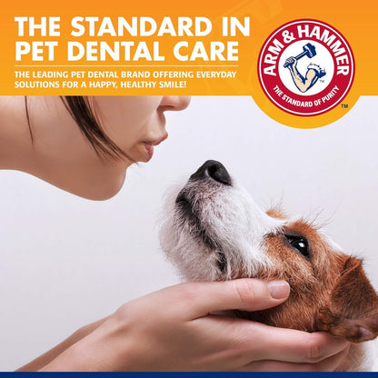 Arm & Hammer for Pets Tartar Control Dog Dental Kit, Enzymatic Toothpaste with Toothbrush and Fingerbrush, Baking Soda Formula Reduces Plaque and Tartar, Safe for Puppies, Beef Flavor, 3-Piece
