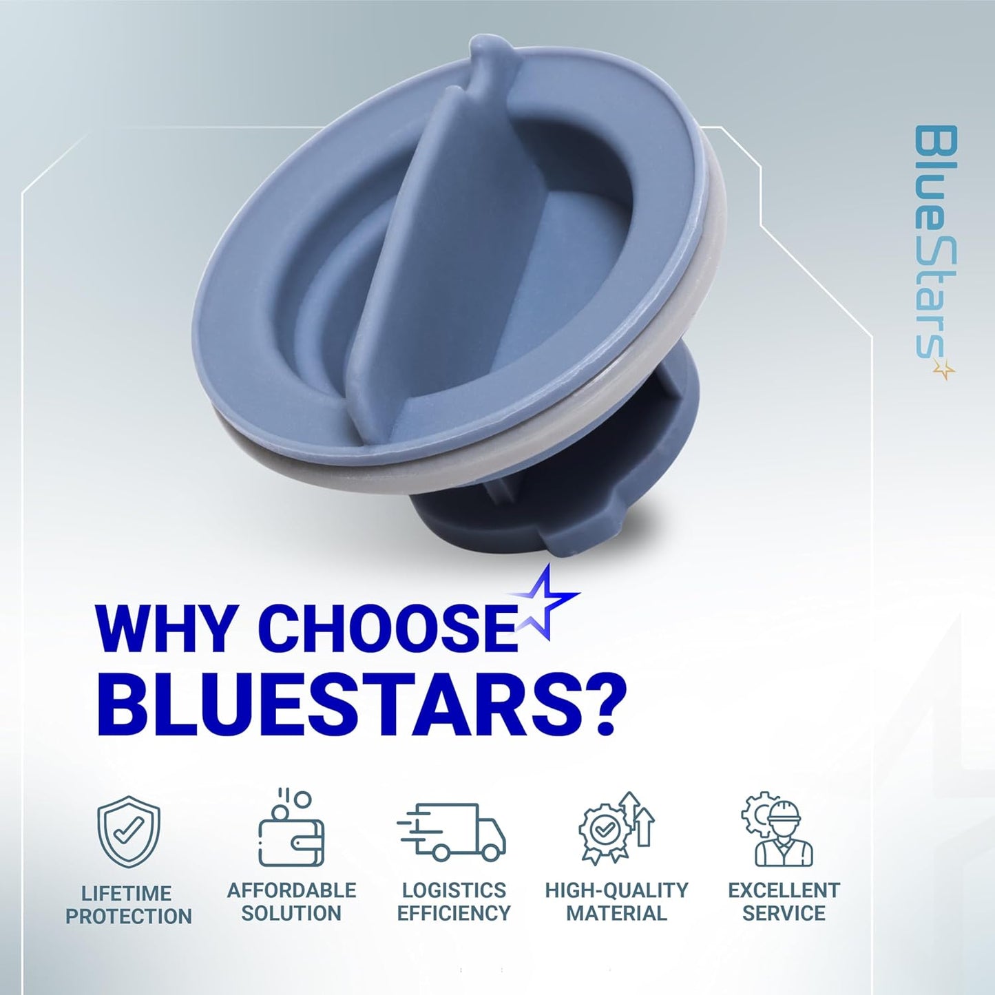 BlueStars 8558307 Dishwasher Dispenser Cap - Ultra Durable Rinse Aid Cap Compatible with Whirlpool Kenmore Dishwashers - Replaces WP8558307 8193984 8539095 PS11746426 AP6013204
