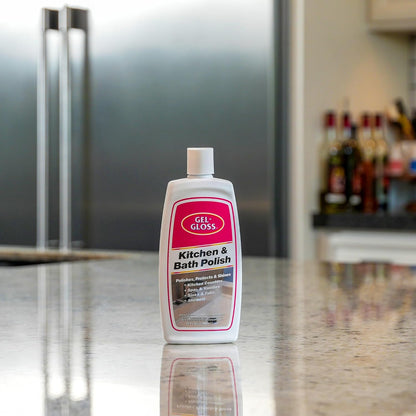 Gel-Gloss Home Kitchen & Bath Polish | Carnauba Cleaner Wax Formulation | Removes Water Spots, Light Scratches & Stains | Restores Color & Shine | Carnauba Wax Protective Coating, 16 oz.