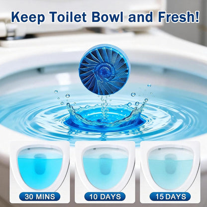 Automatic Toilet Bowl Cleaner Tablets - Long-Lasting Bathroom Tank Cleaner for Effortless Cleaning, Stain Prevention & Freshness Up to 15 Days Per Tablet