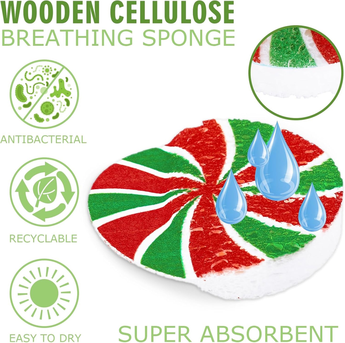Whaline 8Pcs Starfish Shell Kitchen Sponges Water Absorbing Dish Washing Sponge Summer Sea Snail Starfish Shell Non Scratch Cleaning Scrub Sponges for Summer Home Kitchen Bathroom