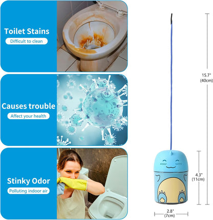 Toilet Bowl Cleaners Bottle Bathroom Toliet Bowl Cleaner with Fresh Jasmine Scent Cute Dinosaur Shaped Toilet Tank Cleaner (Green)