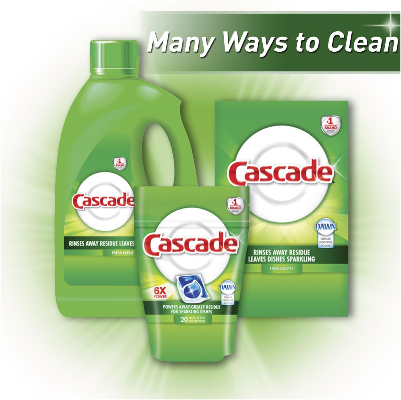 Cascade Dishwasher Detergent - Powder - 60 Oz (3.75 Lb) - 1/ Each - White
