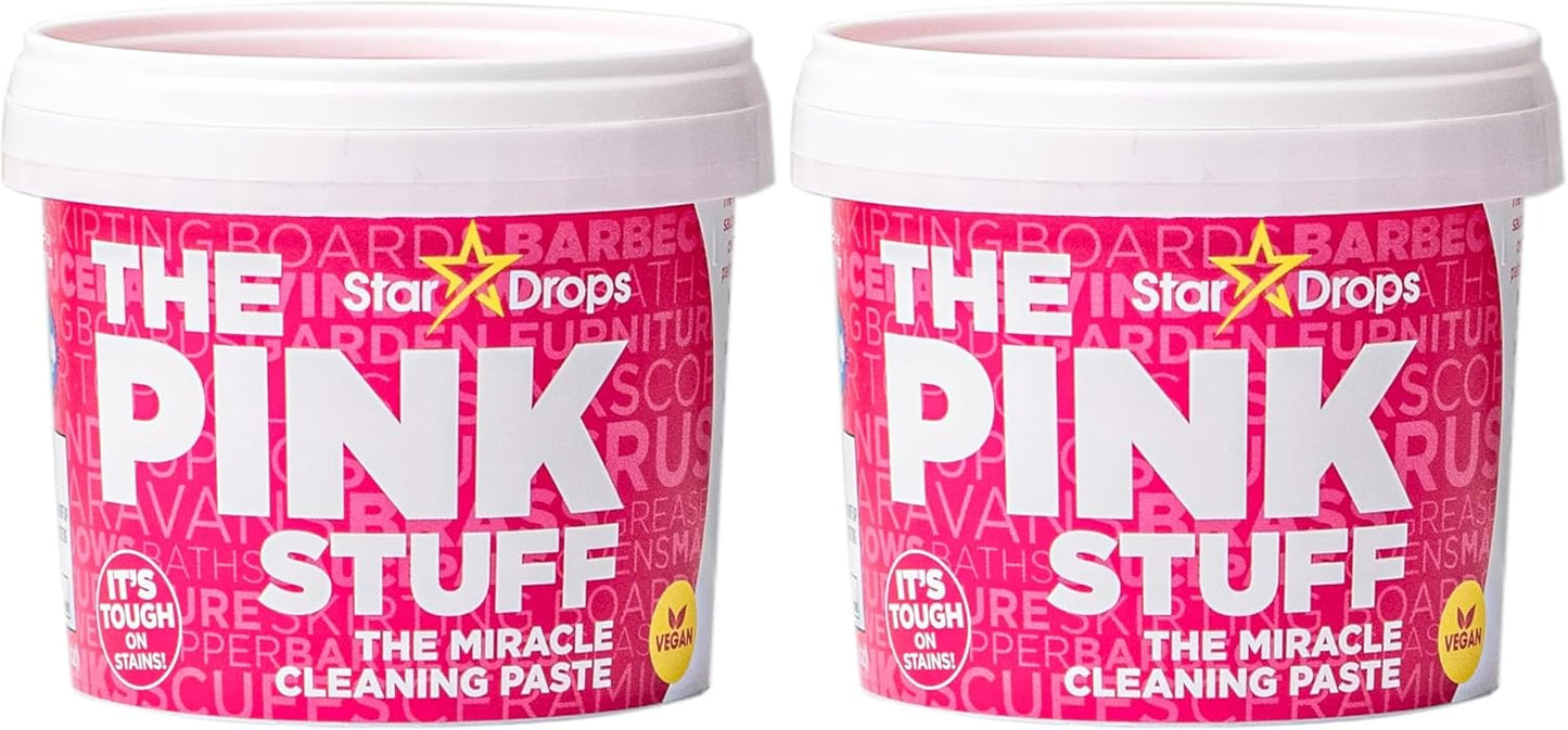 Stardrops The Pink Stuff Cleaning Paste 500g, Multi Purpose Cleaner for Kitchen, Bathroom, Tiles, Glass, Shower, Oven, Sink, Stainless Steel, Removes Grease, Grime & Stains