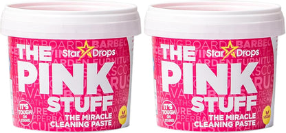 Stardrops The Pink Stuff Cleaning Paste 500g, Multi Purpose Cleaner for Kitchen, Bathroom, Tiles, Glass, Shower, Oven, Sink, Stainless Steel, Removes Grease, Grime & Stains