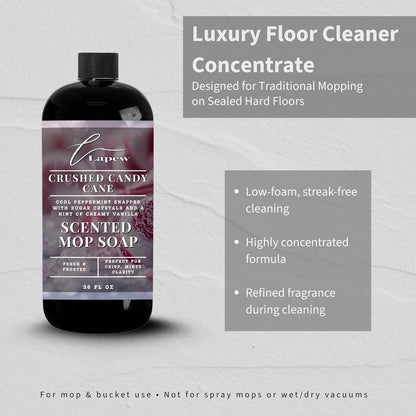 Lapew Santal Scented Mop Soap - Luxury Floor Cleaner Concentrate for Mopping Tile, Laminate, Vinyl & Hardwood | Streak-Free, Low-Foam | 36 oz - Colors A