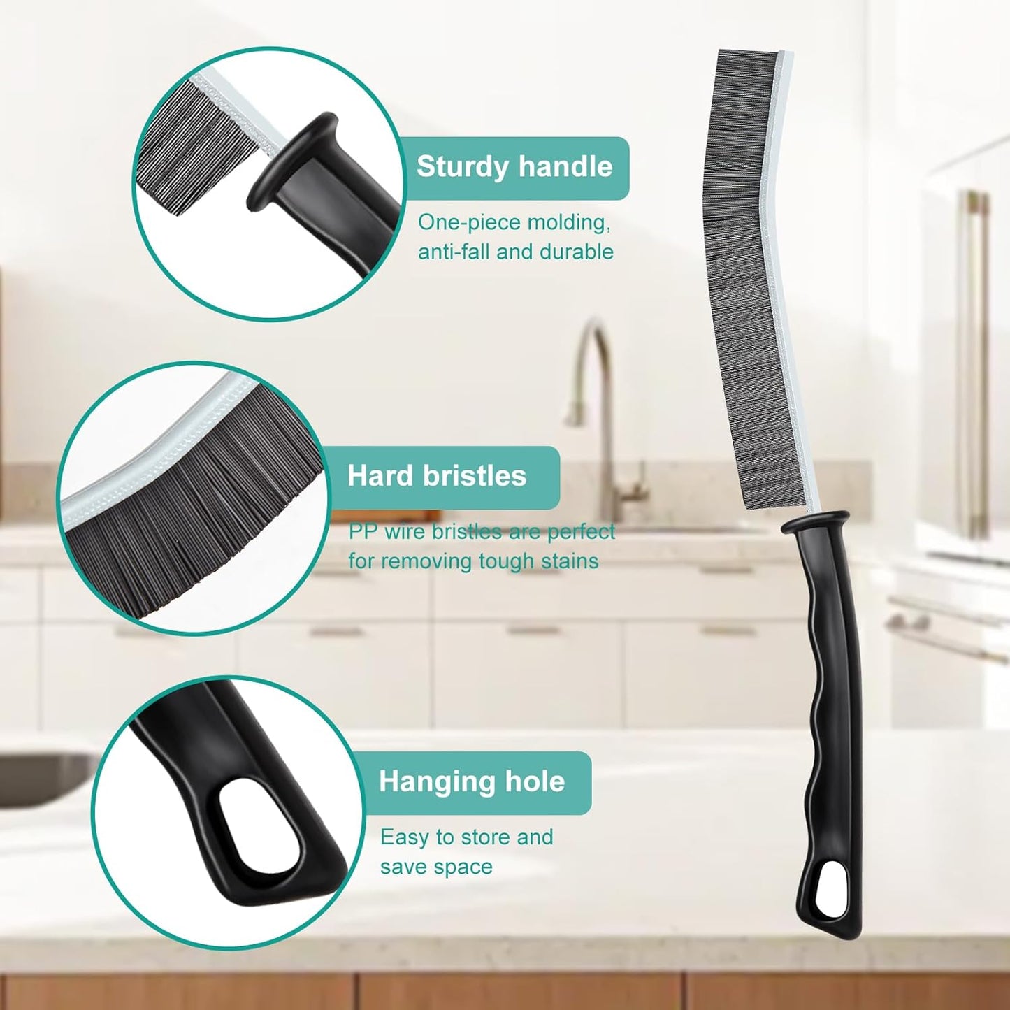 Crevice Cleaning Brush,New Multifunctional Gap Cleaning Brush Tool,Thin Scrub Brush Hard-Bristled Gap Scrub Brush for Bathroom Kitchen Tiles Window Door Slots(5pcs)