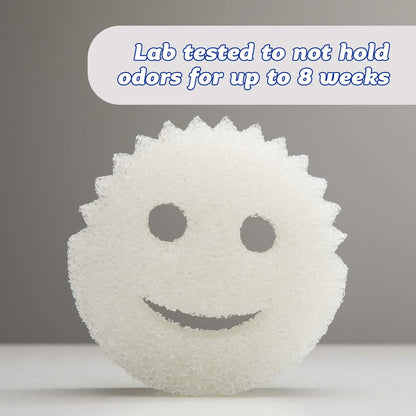 Scrub Daddy Sponge - Dye Free - Scratch-Free Scrubber for Dishes and Home, Odor Resistant, Soft in Warm Water, Firm in Cold, Deep Cleaning, Dishwasher Safe, Multi-use, 1ct (2 Pack)