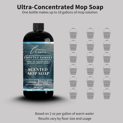 Lapew Baccarat Scented Mop Soap - Luxury Floor Cleaner Concentrate for Mopping Tile, Laminate, Vinyl & Hardwood | Streak-Free, Low-Foam | 36 oz - Colors B